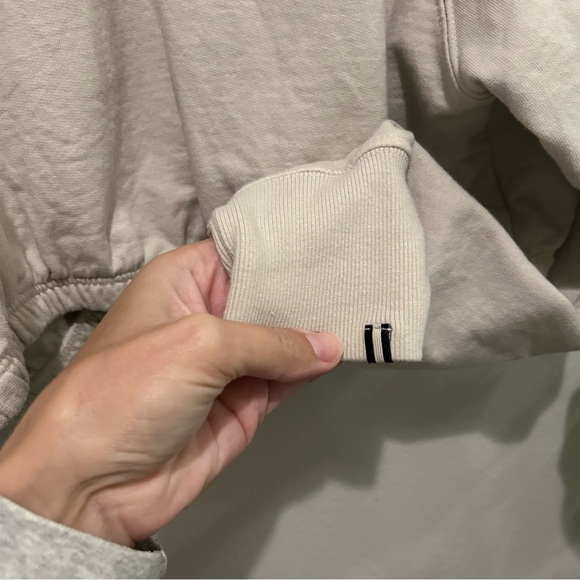 Tan + Lines by Sivan Ayla tan cropped sweatshirt top crewneck - Picture 8 of 9